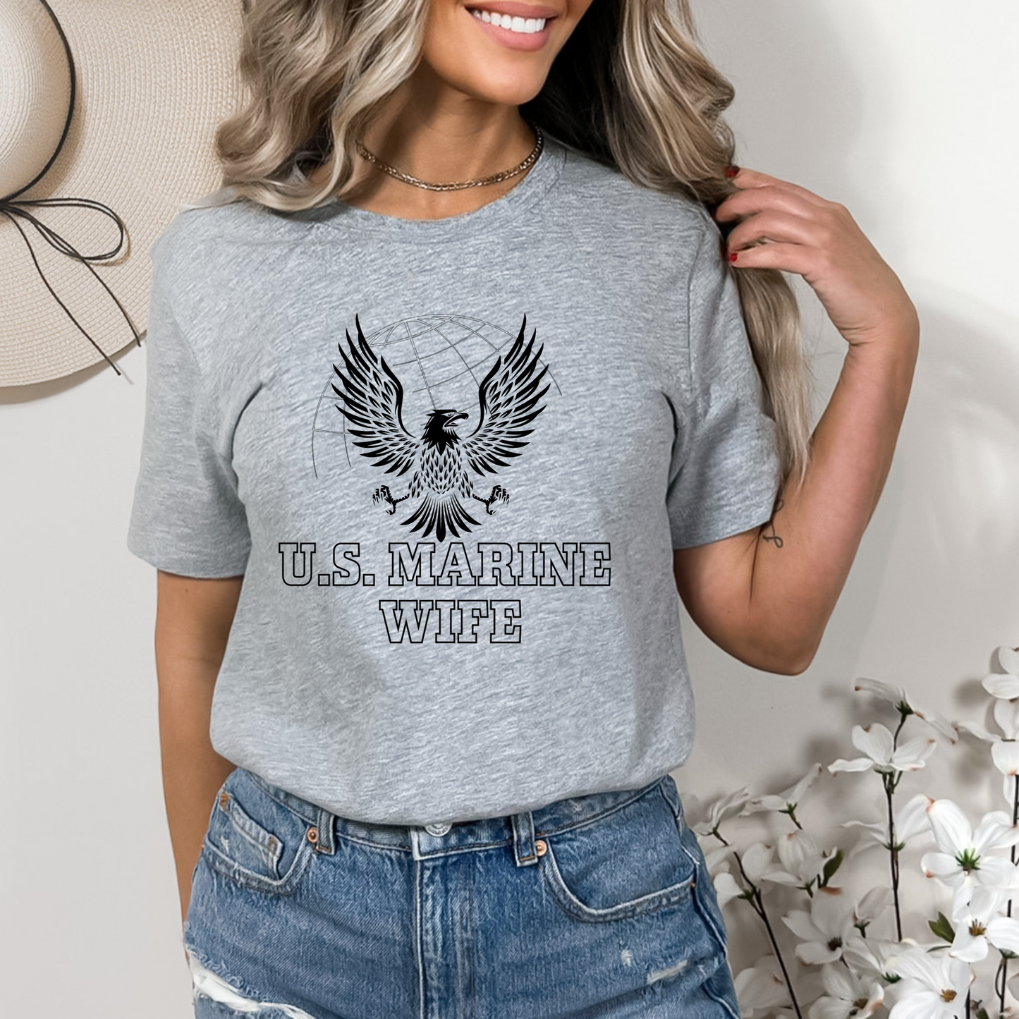 Proud Marine Wife - Unisex Jersey Tee