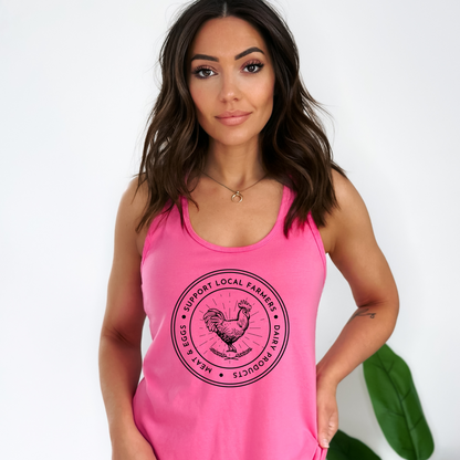 Support Local Farmers - Women's Racerback Tank