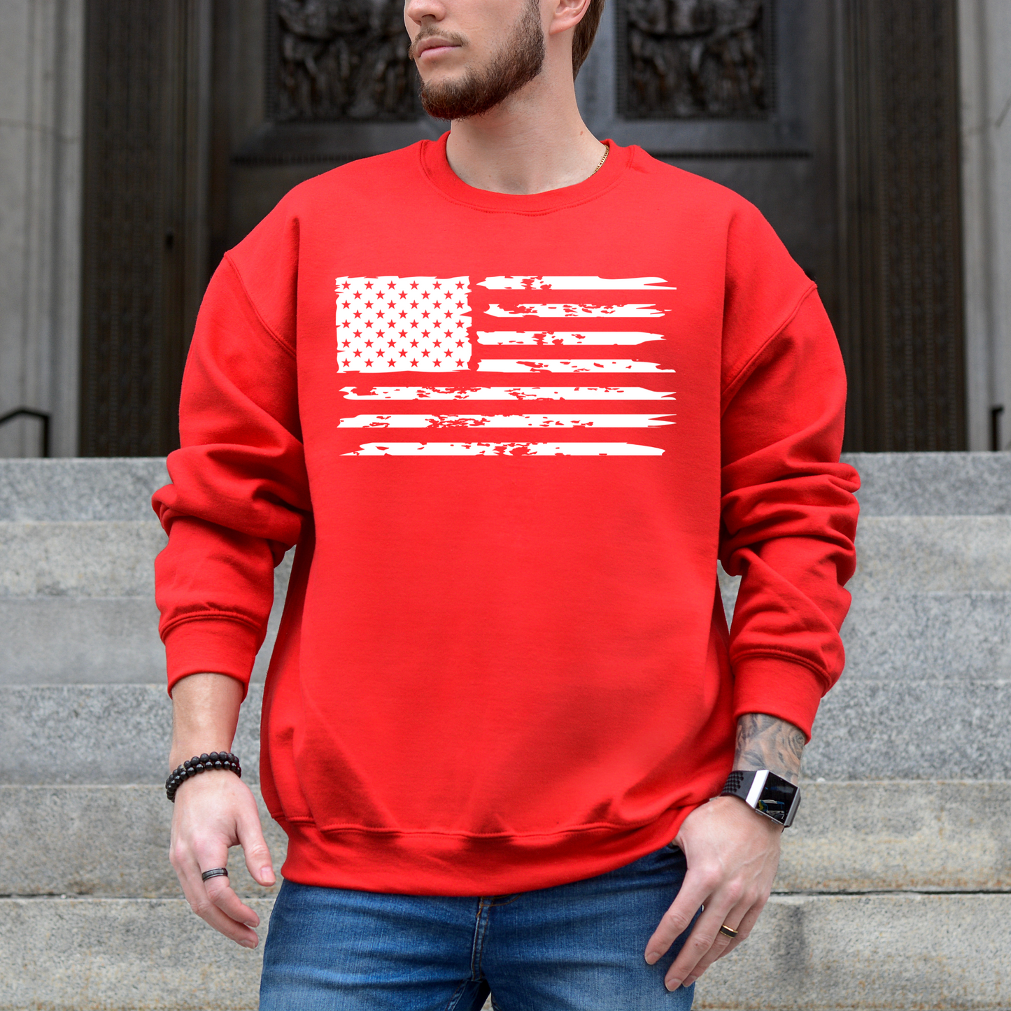 American Flag - Unisex Crewneck Sweatshirt