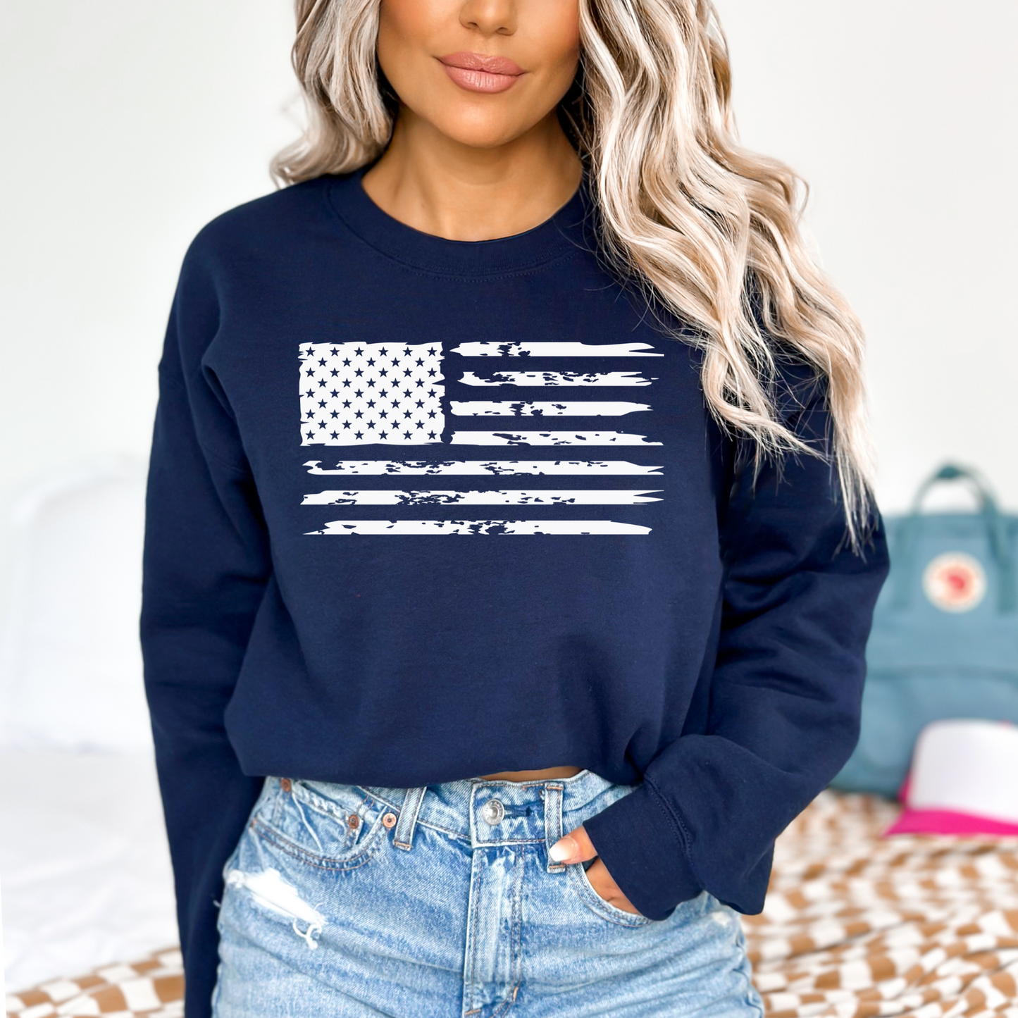 American Flag - Unisex Crewneck Sweatshirt