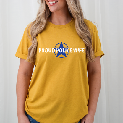 Proud Police Wife - Unisex Jersey Tee