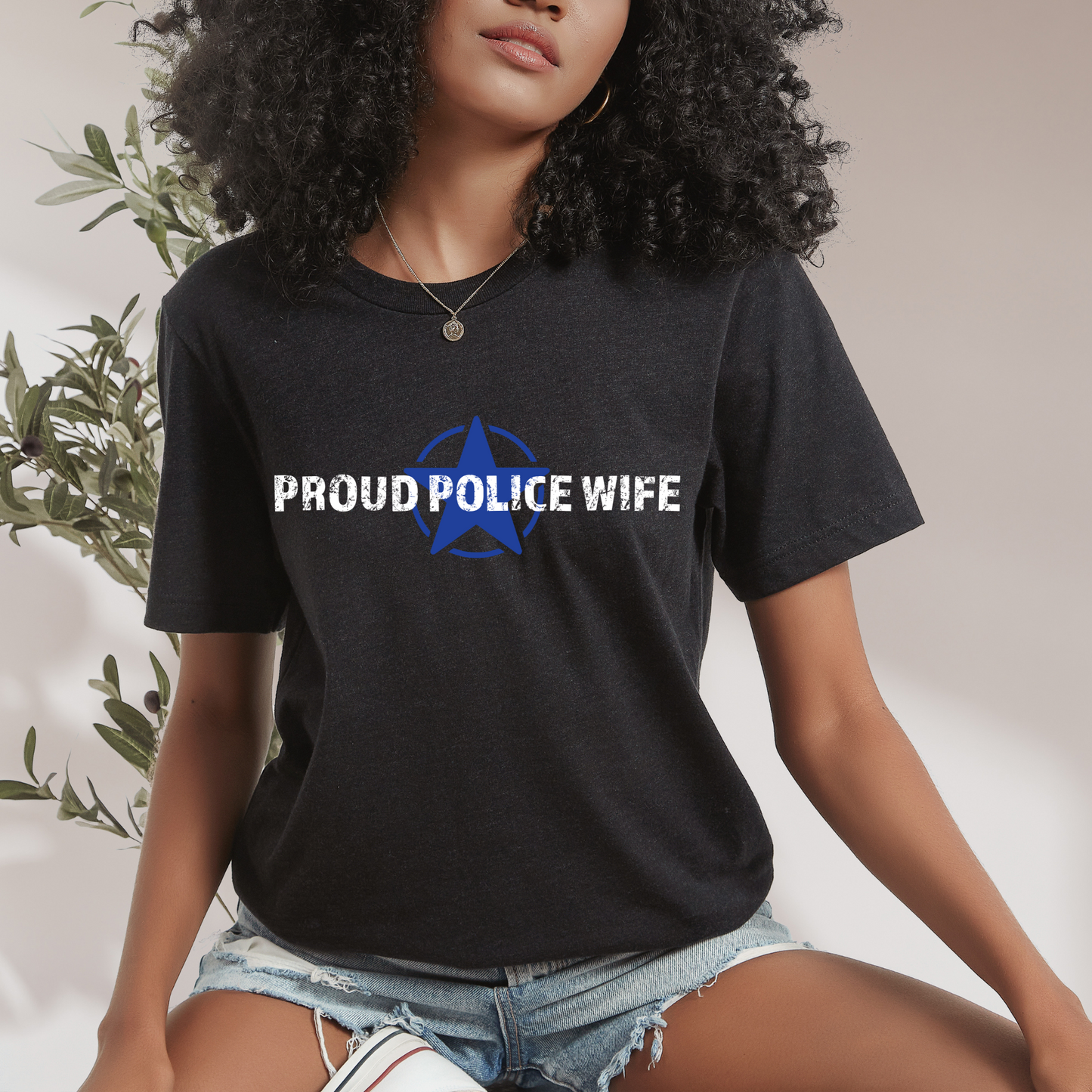 Proud Police Wife - Unisex Jersey Tee