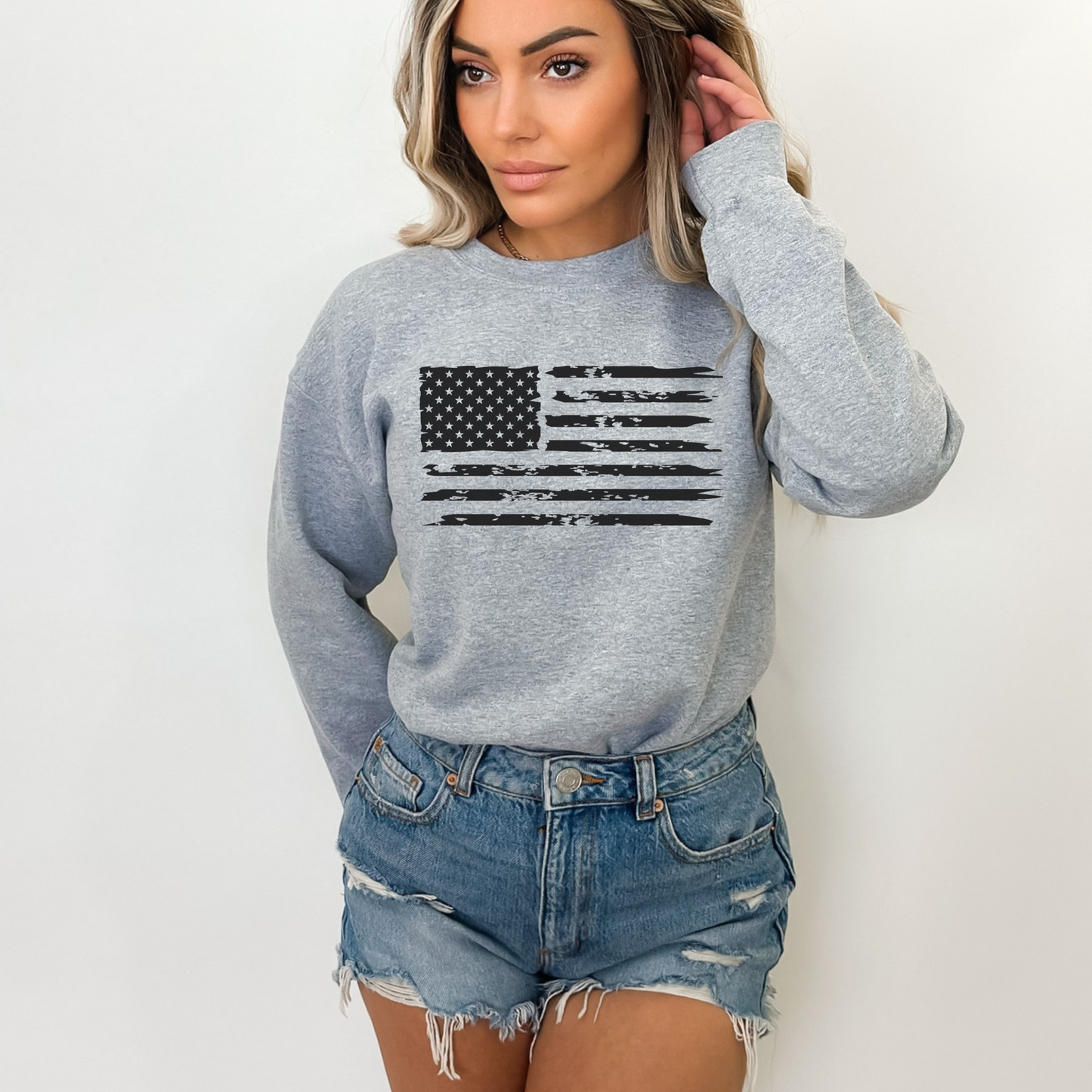 American Flag - Unisex Crewneck Sweatshirt