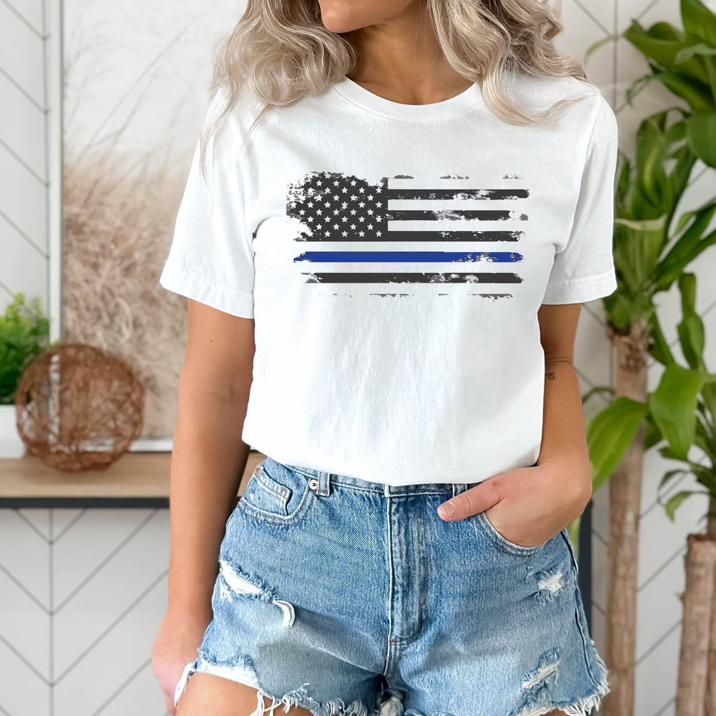 Thin Blue Line - Unisex Jersey Tee