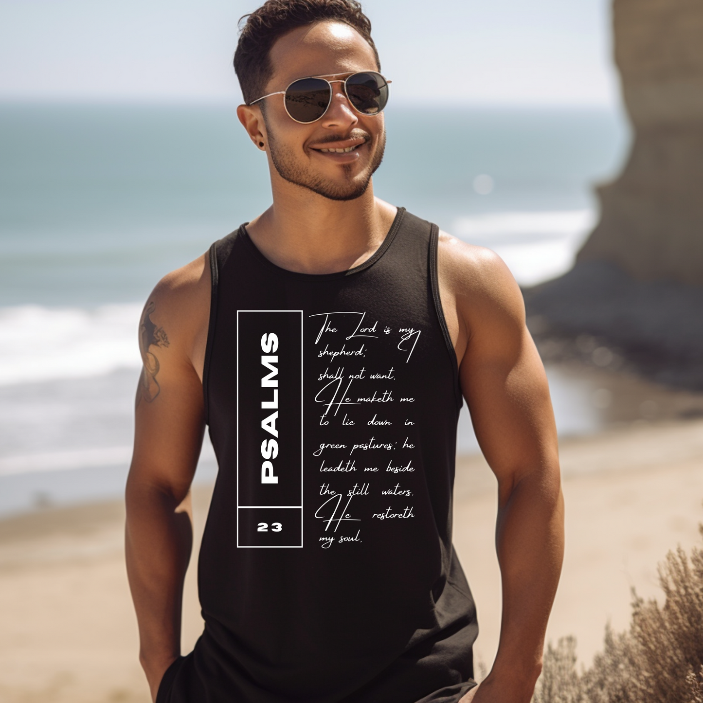 Psalms 23 - Unisex Jersey Tank Top