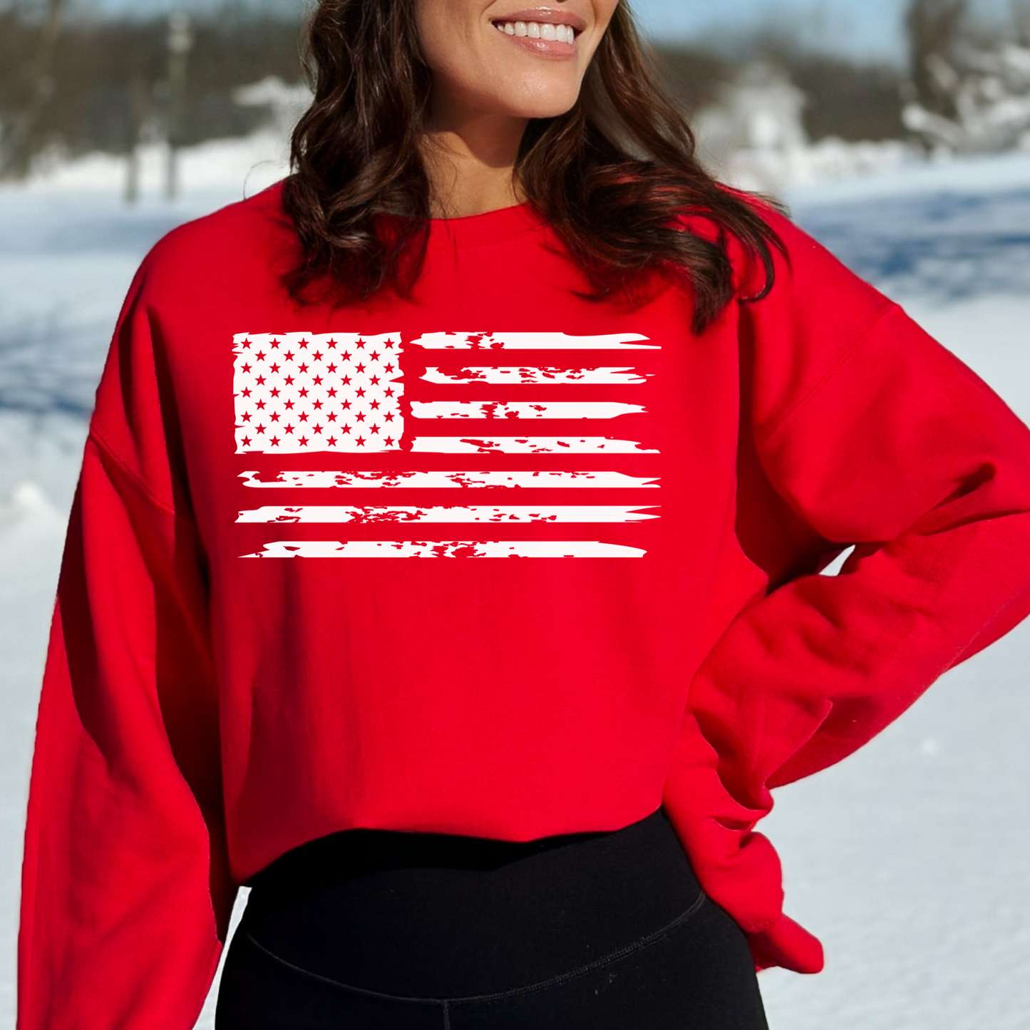 American Flag - Unisex Crewneck Sweatshirt