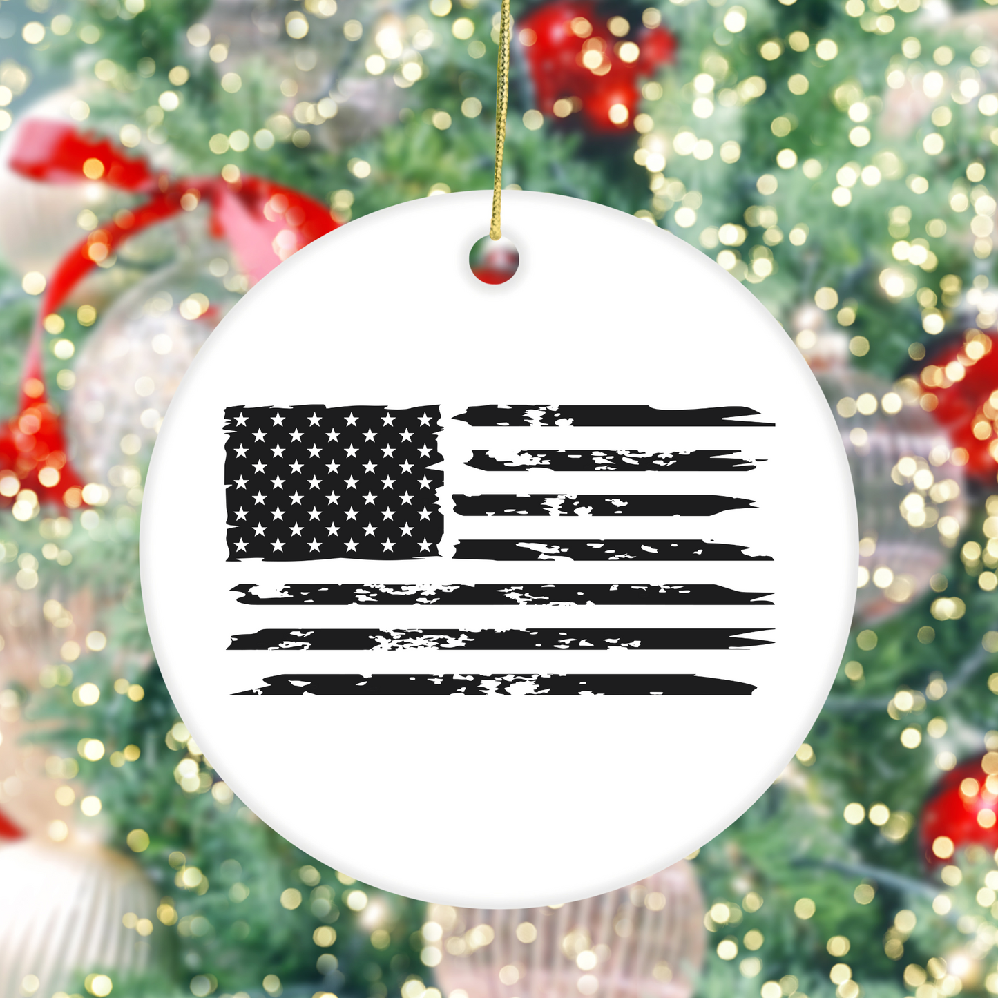 American Flag - Ceramic Ornament