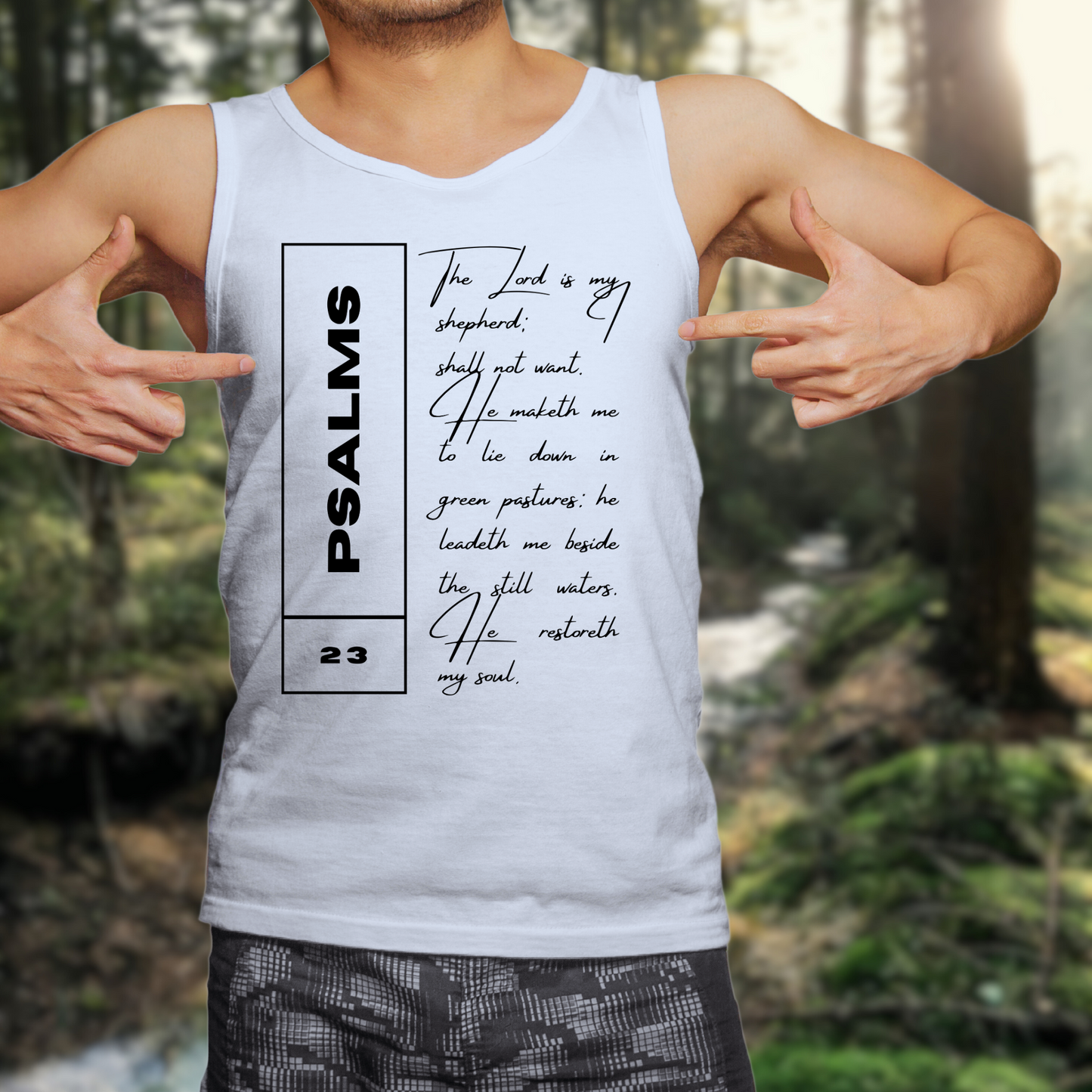 Psalms 23 - Unisex Jersey Tank Top