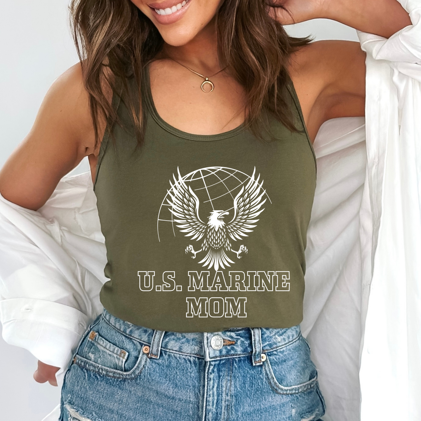 U.S. Marine Mom - Women's Racerback Tank