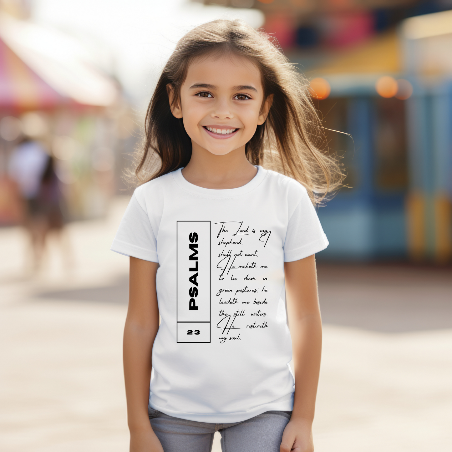 Psalms 23 - Youth Short Sleeve T-Shirt