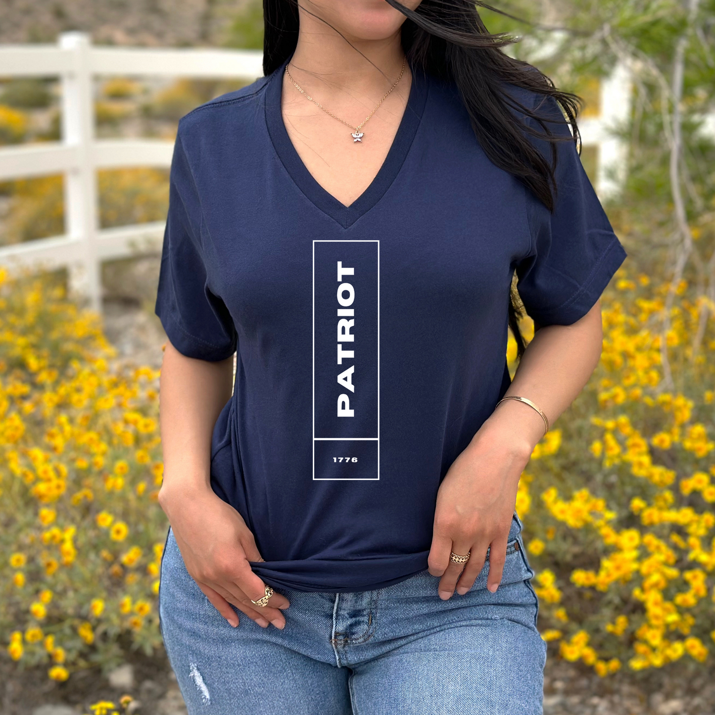 Patriot 1776 - Unisex V-Neck Tee