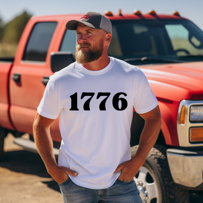 1776 white unisex jersey t-shirt