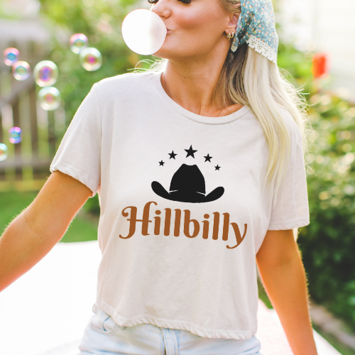 Hillbilly - Women's Flowy Cropped Tee