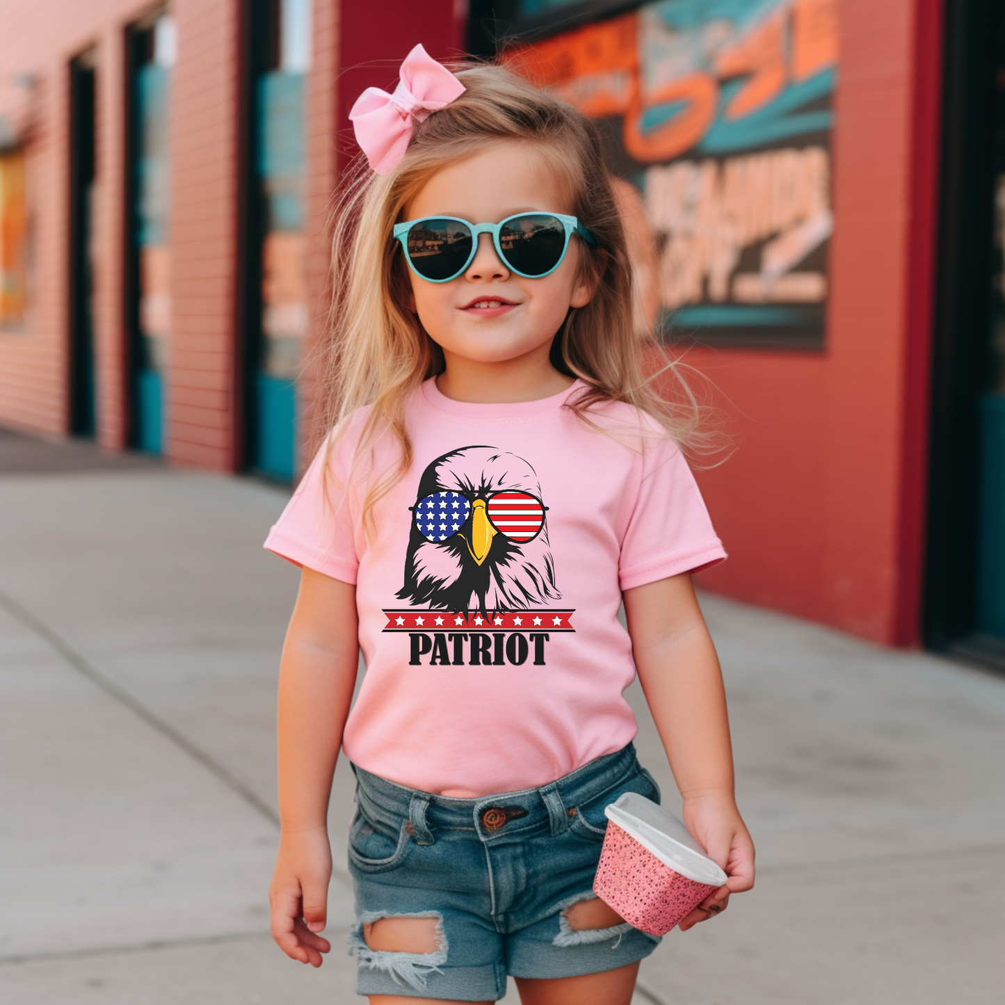 Patriotic Eagle - Toddler Jersey Tee