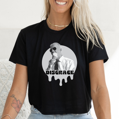 Biden Disgrace - Women's Flowy Cropped Tee