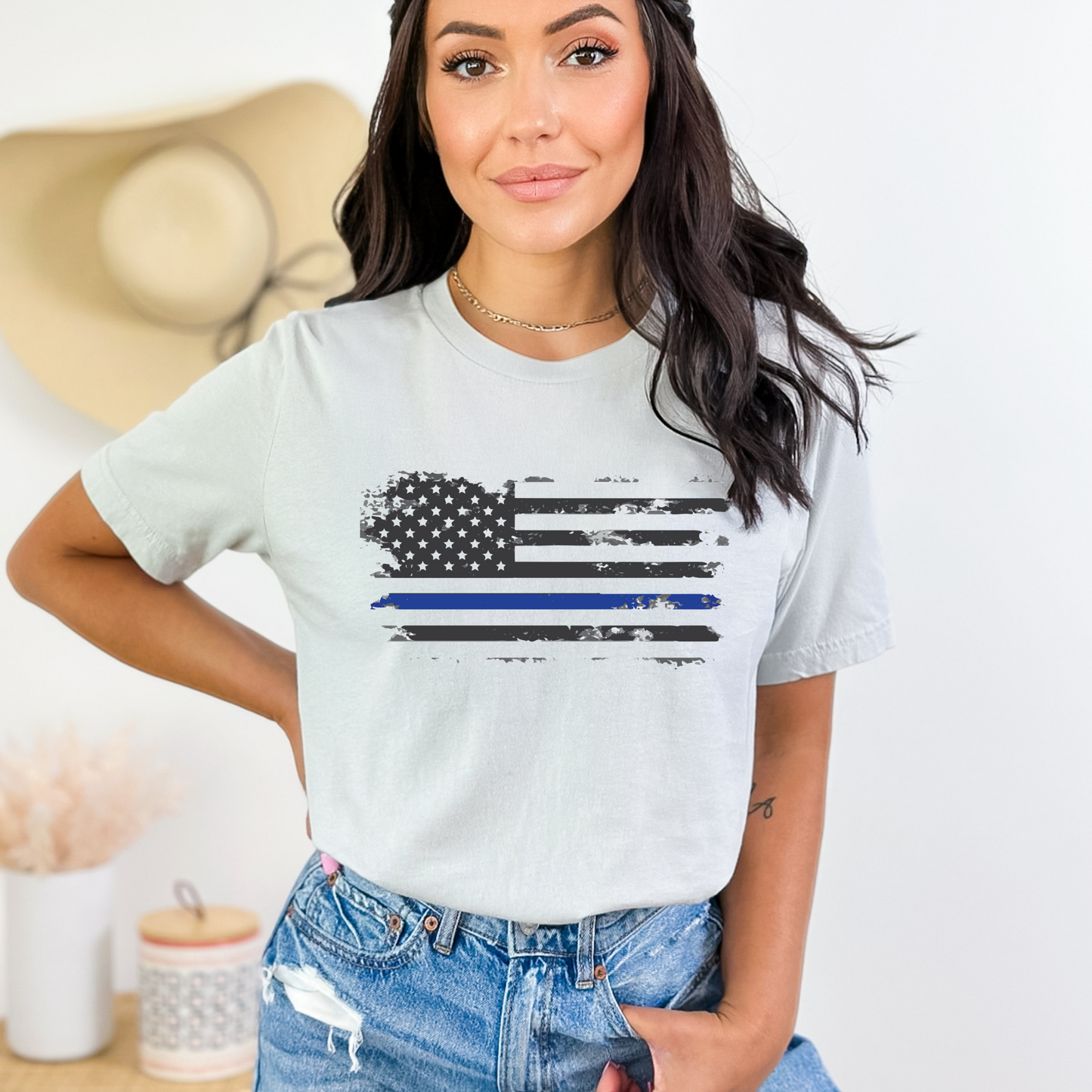 Thin Blue Line - Unisex Jersey Tee