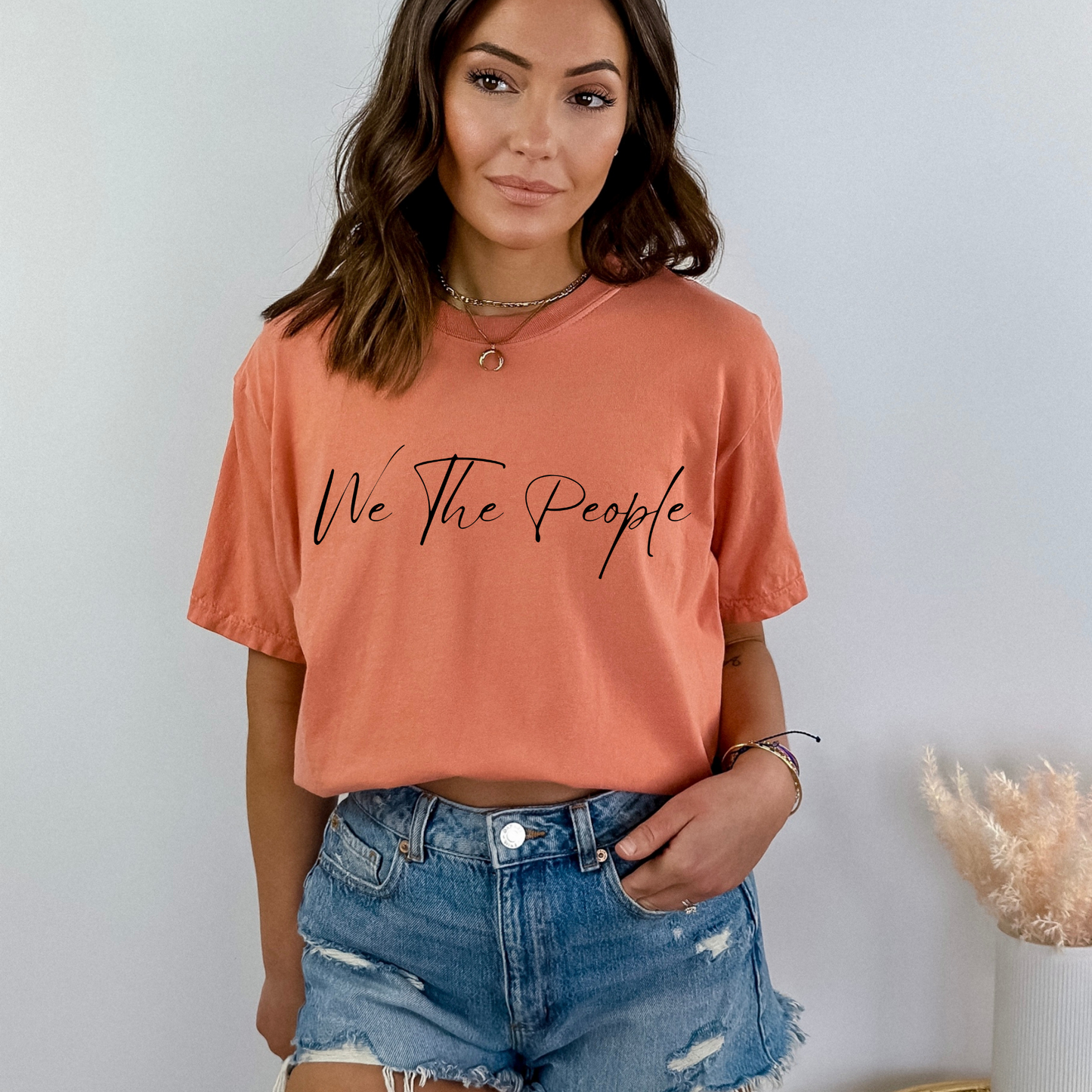 We The People Script - Unisex Garment-Dyed Heavyweight Tee