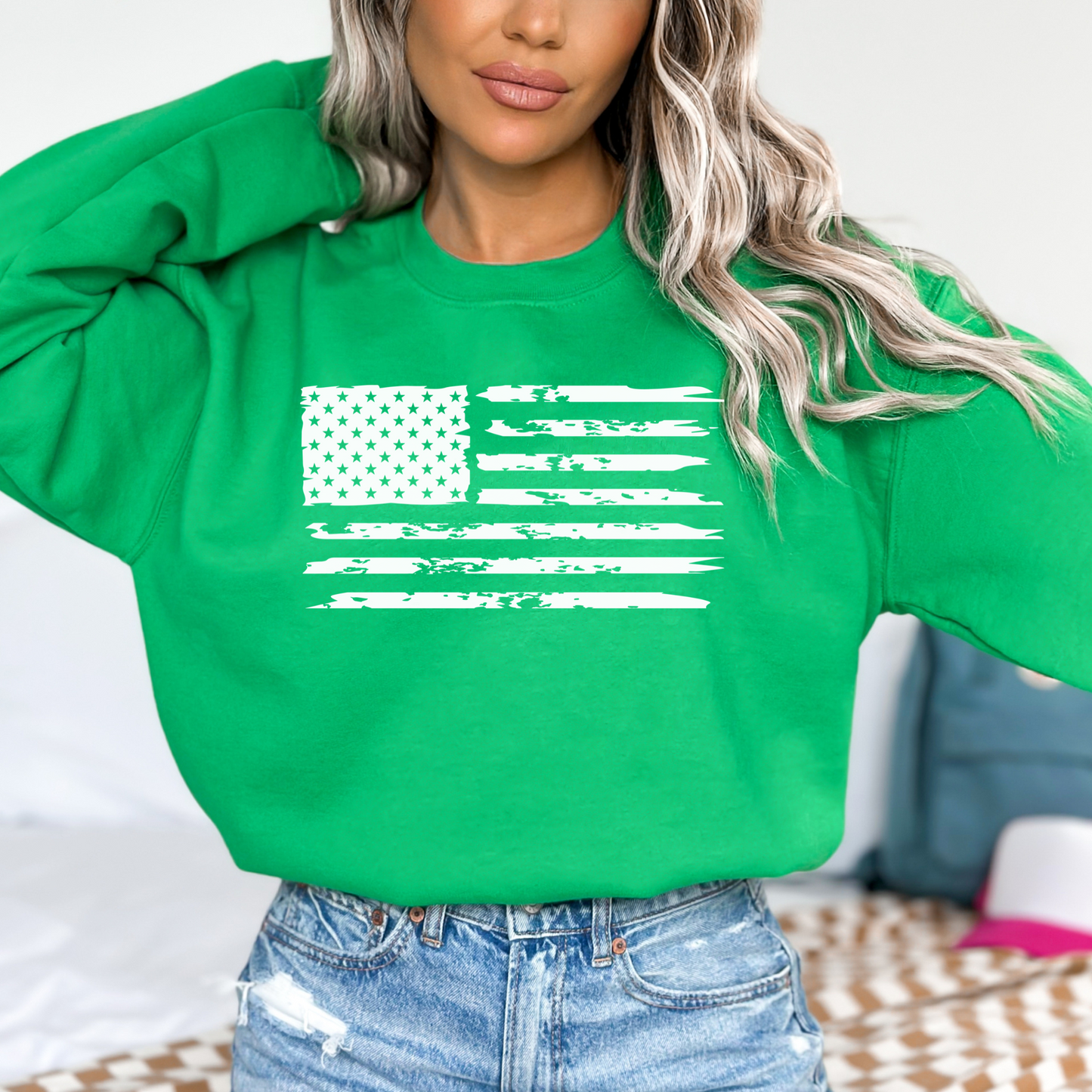 American Flag - Unisex Crewneck Sweatshirt