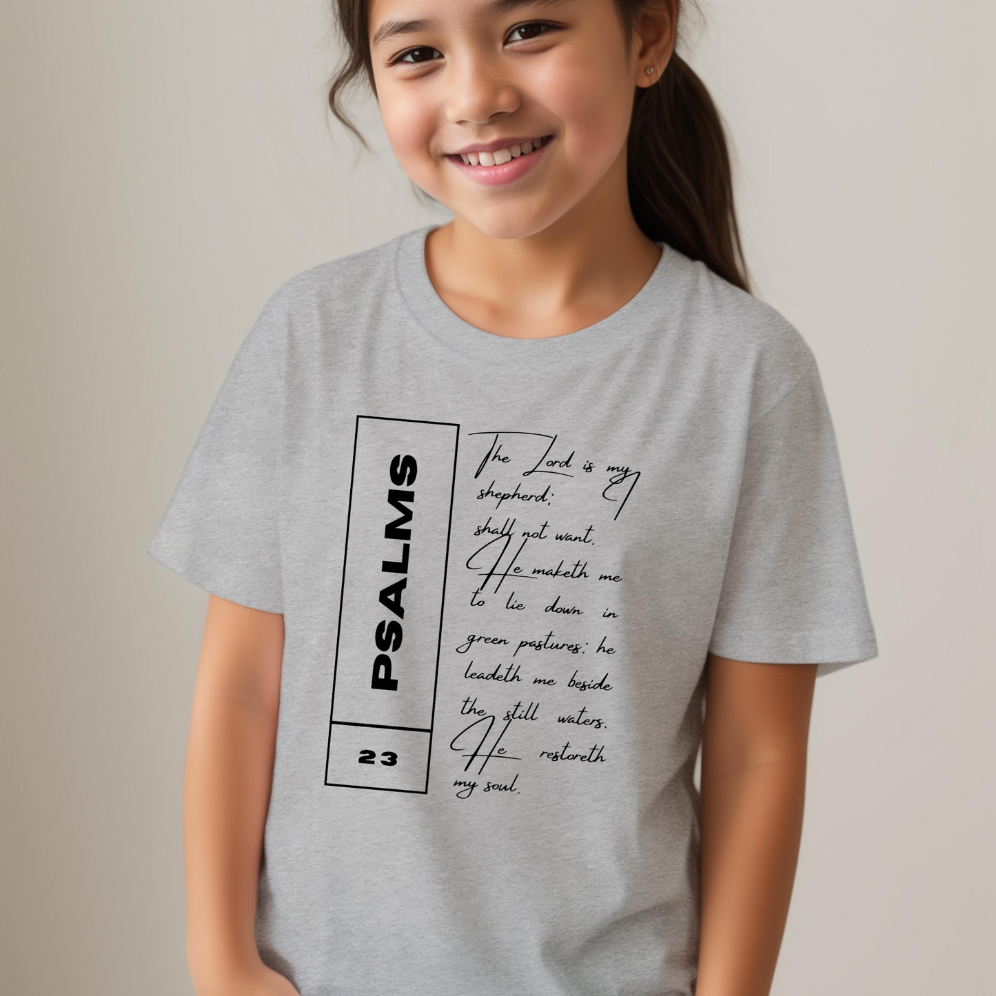 Psalms 23 - Youth Short Sleeve T-Shirt