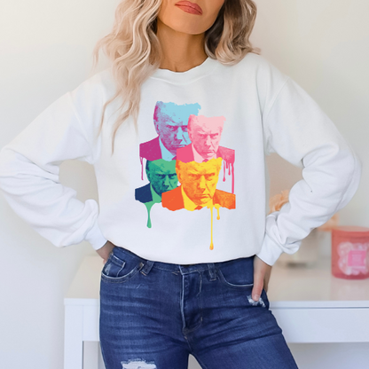 Trump Mugshot Drip - Unisex Crewneck Sweatshirt