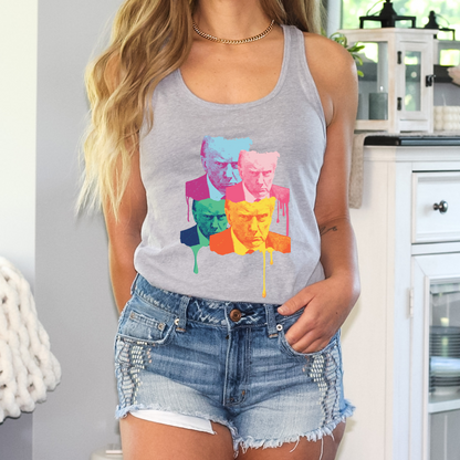 Trump Mugshot Drip  - Women's Racerback Tank