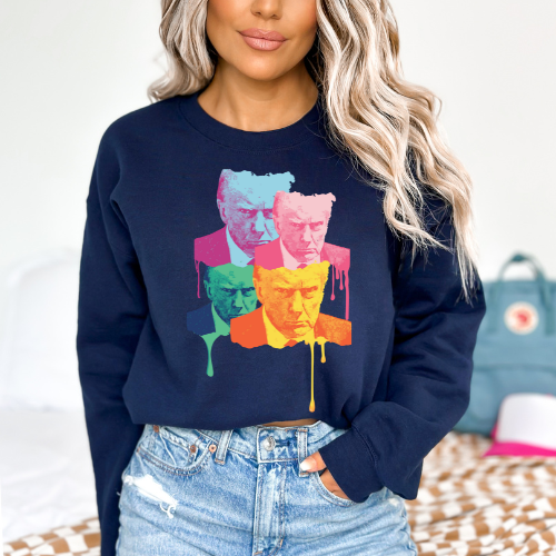 Trump Mugshot Drip - Unisex Crewneck Sweatshirt