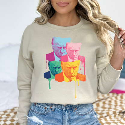 Trump Mugshot Drip - Unisex Crewneck Sweatshirt