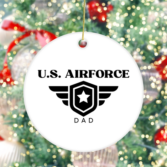 U.S. Airforce Dad - Ceramic Ornament