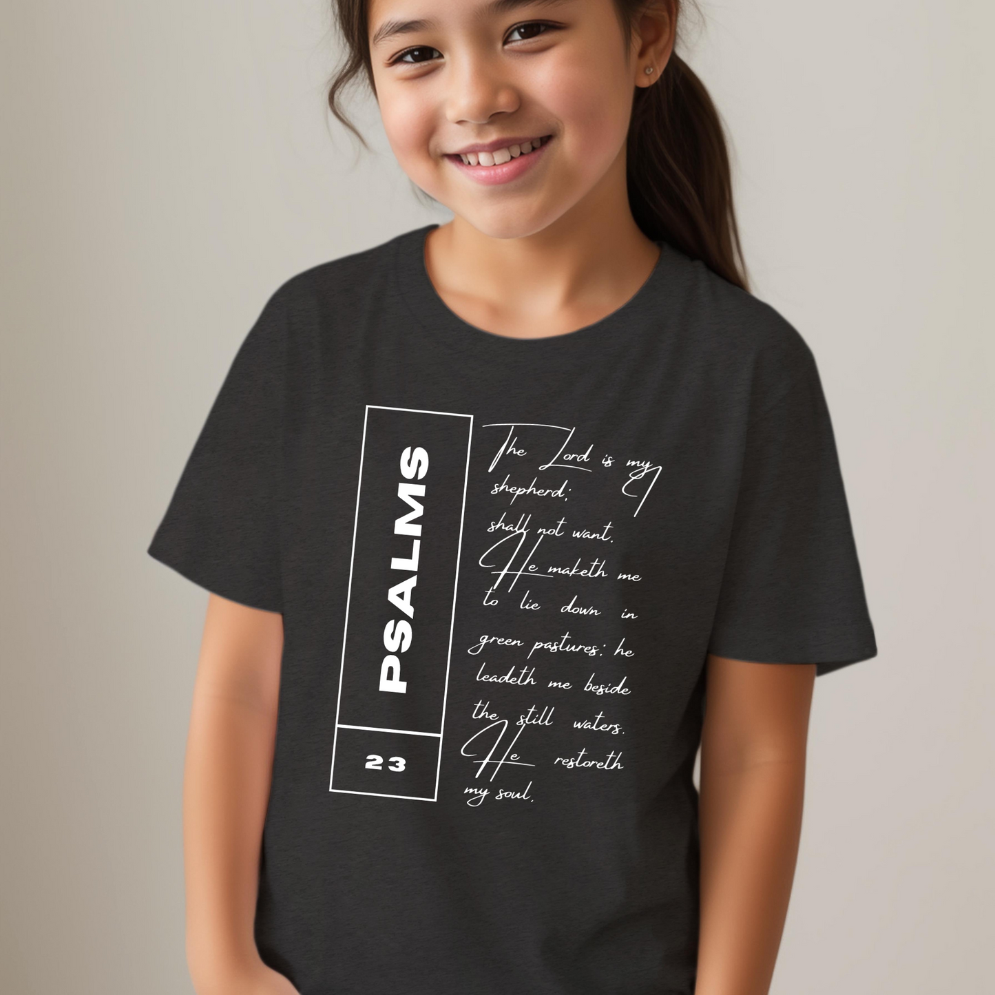 Psalms 23 - Youth Short Sleeve T-Shirt