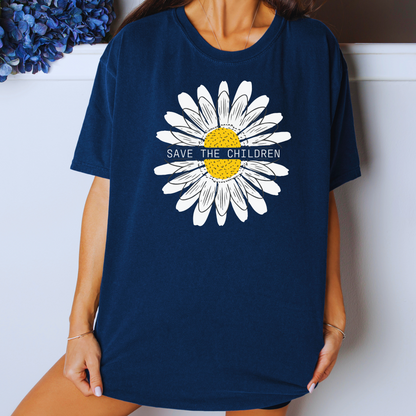 Save The Children Sunflower - Unisex Garment-Dyed Heavyweight Tee
