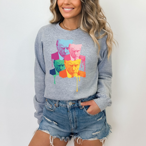 Trump Mugshot Drip - Unisex Crewneck Sweatshirt