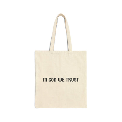 In God We Trust - Cotton Canvas Tote Bag