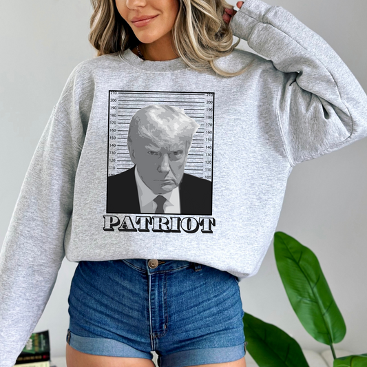 Trump Mugshot Patriot - Unisex Crewneck Sweatshirt