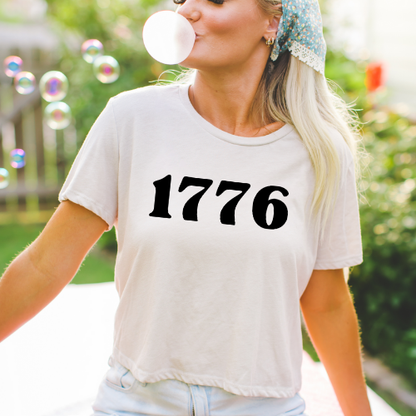 1776 - Women's Flowy Cropped Tee