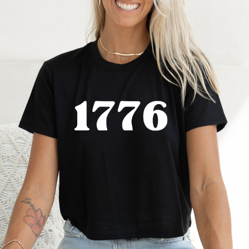 1776 - Women's Flowy Cropped Tee