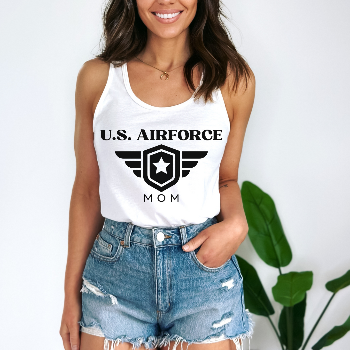 U.S Airforce Mom - Women's Racerback Tank