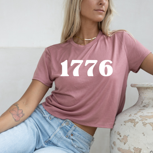 1776 - Women's Flowy Cropped Tee