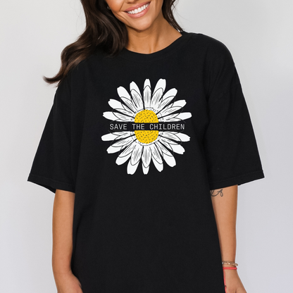 Save The Children Sunflower - Unisex Garment-Dyed Heavyweight Tee