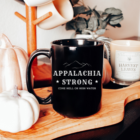 Appalachia Strong - Black Glossy Mug