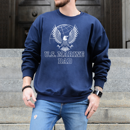 U.S. Marine Dad - Unisex Crewneck Sweatshirt