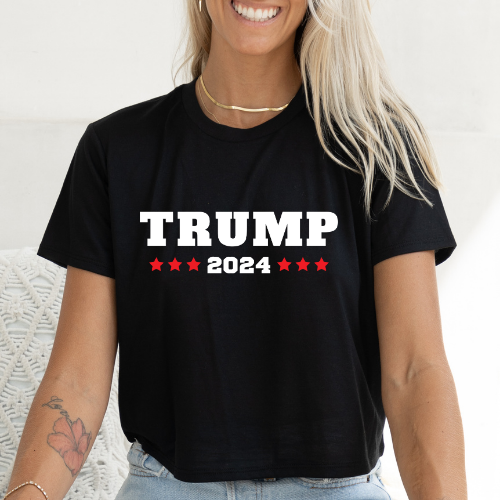 Trump 2024 - Women's Flowy Cropped Tee