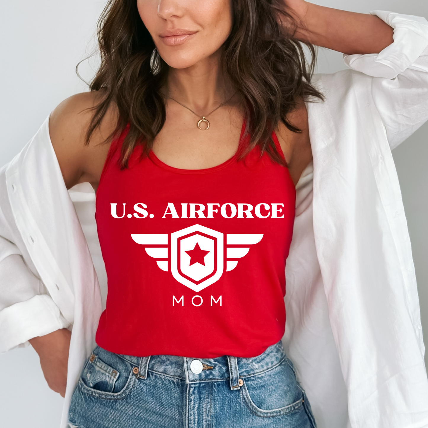 U.S Airforce Mom - Women's Racerback Tank