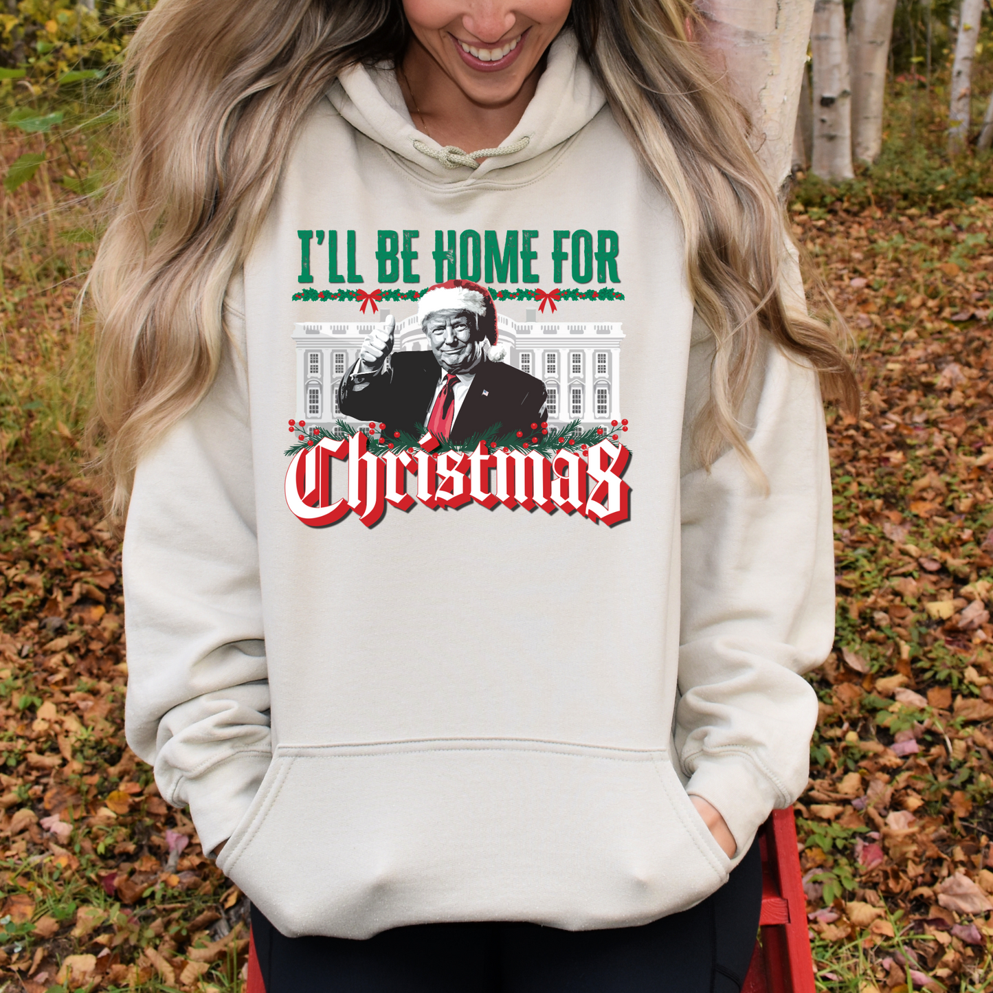 Trump "I'll be Home for Christmas" - Unisex Hoodie