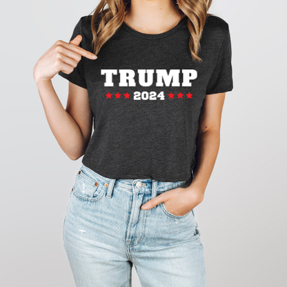 Trump 2024 - Women's Flowy Cropped Tee