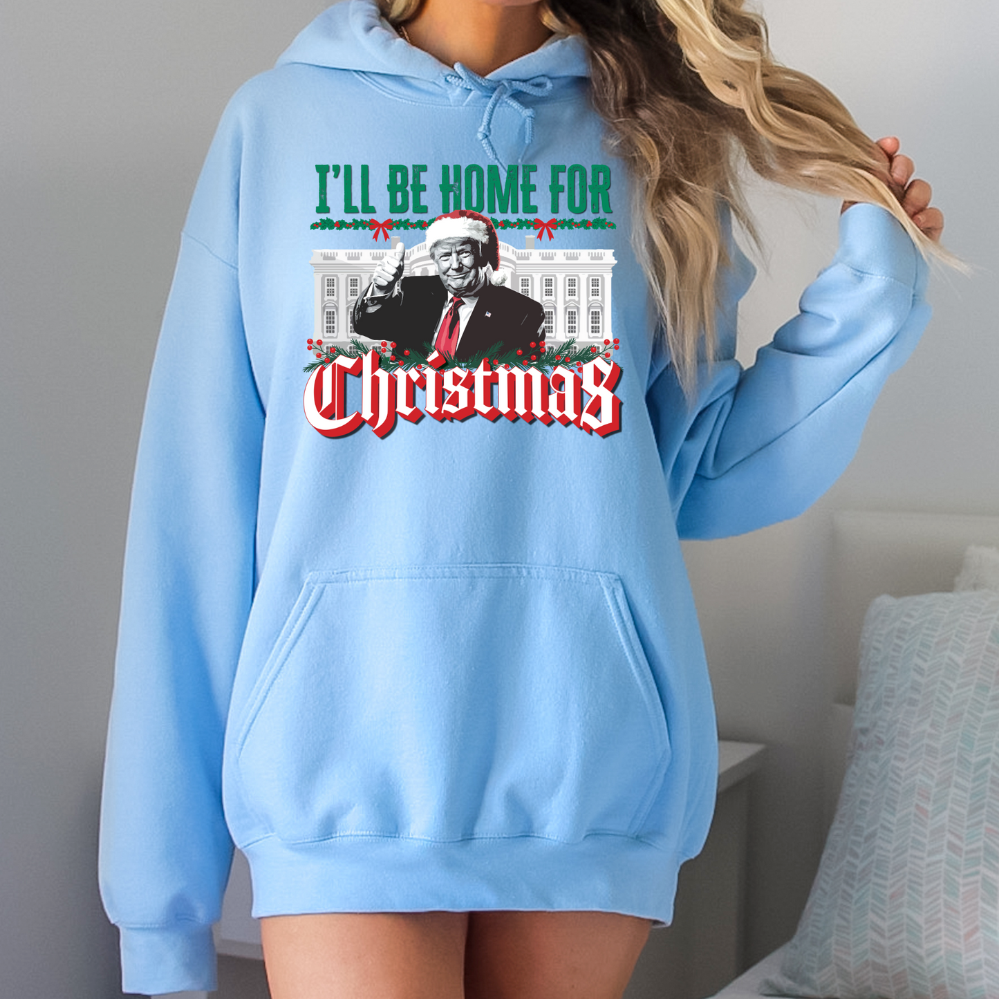 Trump "I'll be Home for Christmas" - Unisex Hoodie