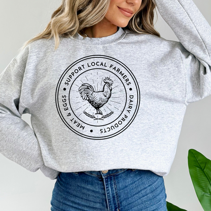 Support Local Farmers - Unisex Crewneck Sweatshirt