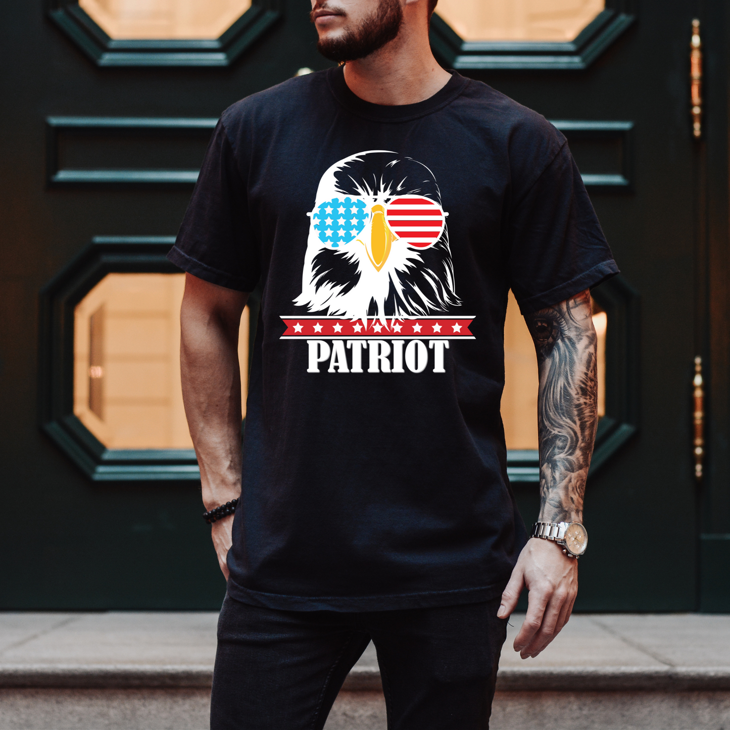 Patriot Eagle - Unisex Garment-Dyed Heavyweight Tee