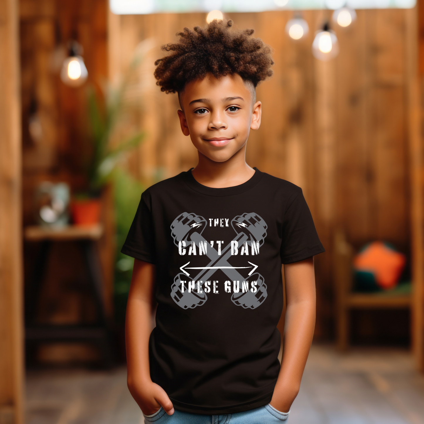 Can't Ban These Guns - Youth Short Sleeve T-Shirt