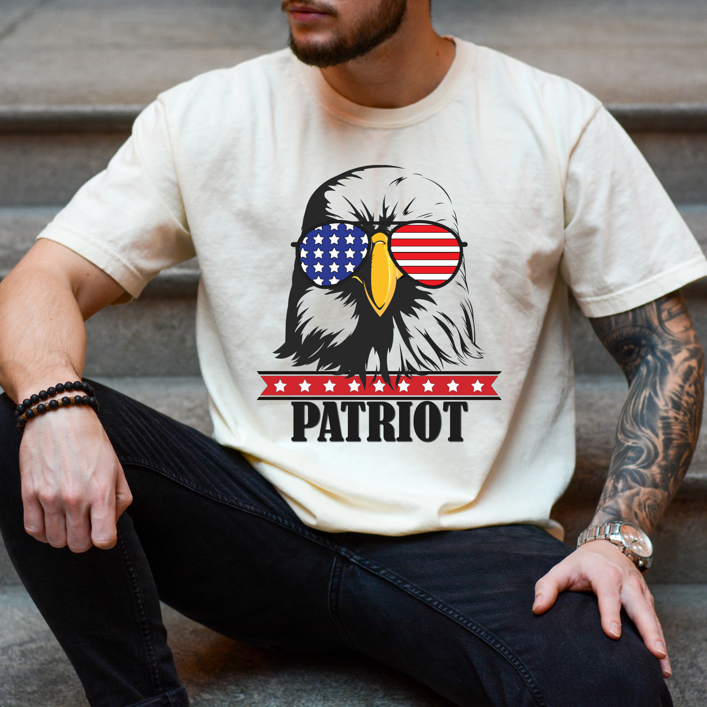 Patriot Eagle - Unisex Garment-Dyed Heavyweight Tee