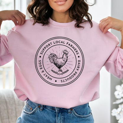 Support Local Farmers - Unisex Crewneck Sweatshirt